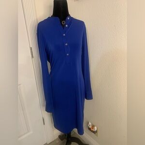 Calvin Klein Royal Blue Long Sleeve Dress